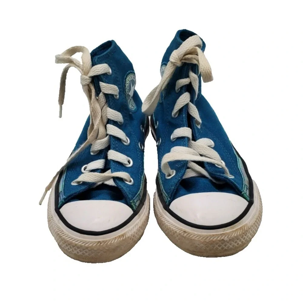 Converse All Star Youth Size 12 Turquoise Shoes 365983F